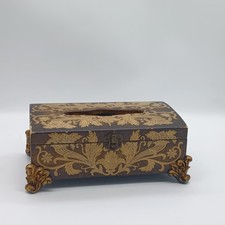 Vintage Art Deco Tissue Box Wooden Rustic