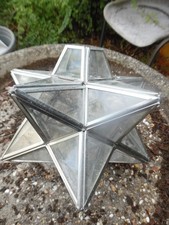 Vintage French Art Deco Star Pendant Ceiling Light Shade- No.1.