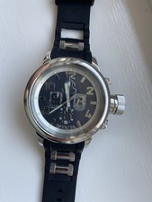 Men’s Invicta Russian Diver Black Dial Chronograph Watch No 4578 Silicone Strap