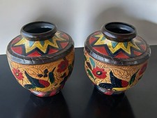 Pair Of Old Handpainted