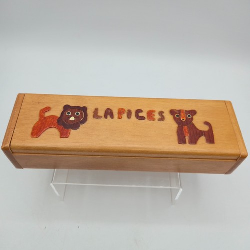 Lapices wooden pencil box cat - lapices,