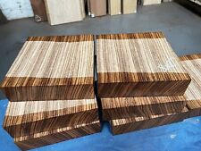 1x Zebrano Bowl Blank 8x8x2”/Wood Turning/Wood Blank/Exotic Hardwoods