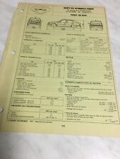 Automobile Technical Sheet
