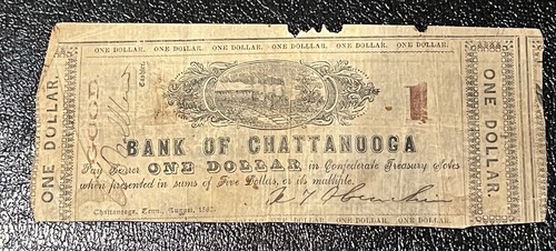 1862 bank chattanooga one - 1862, of
