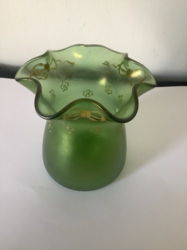 Loetz glass style iridescent - glass,