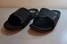 Reef Fanning Black Slider Flip Flops With Bottle Opener Sole Size UK 11 BNWT