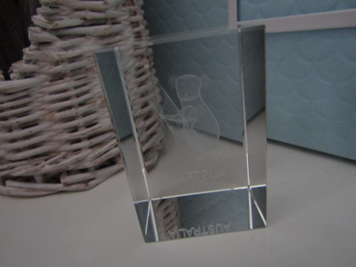 Glass paperweight koala - glass,