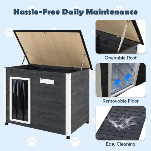 Wooden dog house - house, wood