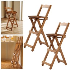2PCS Wooden Folding Bar Stool