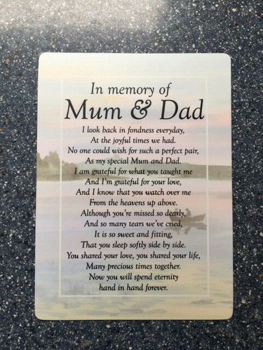 Mum dad waterproof - dad, memorial