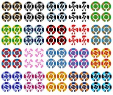 ACCLAIM Self Adhesive Spiral Bowls Bowlers Identity Stickers Full Sets Of 4