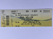 Paul Weller Concert Ticket
