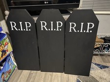 PairRIP Halloween Tombstone Board Indoor Home Decor Or Window Shop Display Large