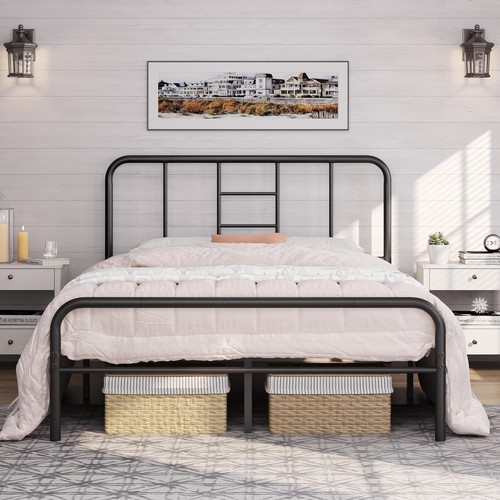 King metal bed frame - metal,
