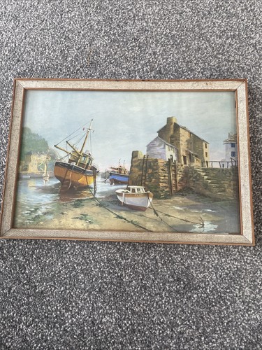 Polperro vintage framed - framed, print