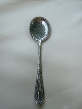 Antique Vintage silver Berry spoon  18th century  used