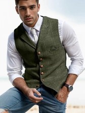 Waistcoat - Mens - Army Green