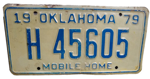 Vintage oklahoma 1979 - oklahoma, license