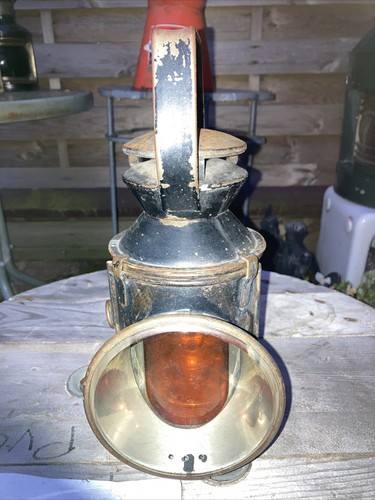 Antique railway lamp - railway, held