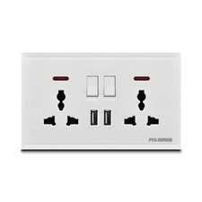 double wall plug socket usb