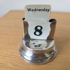 Antique Silver Desk Calendar by Samuel M Levi Birmingham 1929