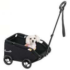 PawHut Foldable Dog Stroller - Black, Refurbished