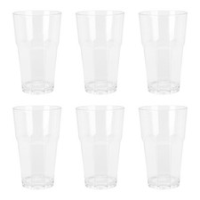 Set of Clear Plastic Tumblers