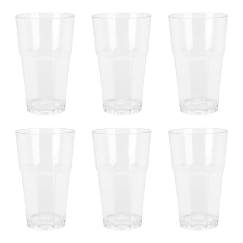 Set clear plastic tumblers - set, of