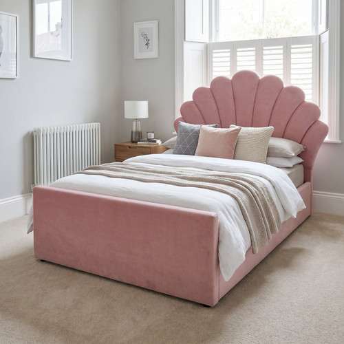 Kids bed pink teddy fabric - teddy,