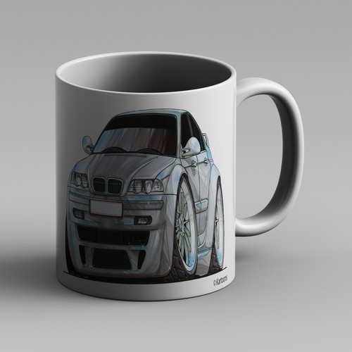 Kartoons koolart mug bmw e46 - kartoons,