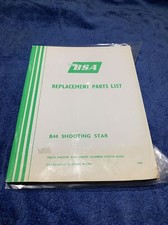 bsa b44 shooting star parts list book 1969 20-10134 # 
