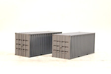 20ft CONTAINER OO GAUGE 1/76 SCALE - RESIN MODELS - PACK OF 2 - UNPAINTED