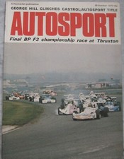 AUTOSPORT magazine 30 October 1975 featuring Sunbeam Imp Sport road test