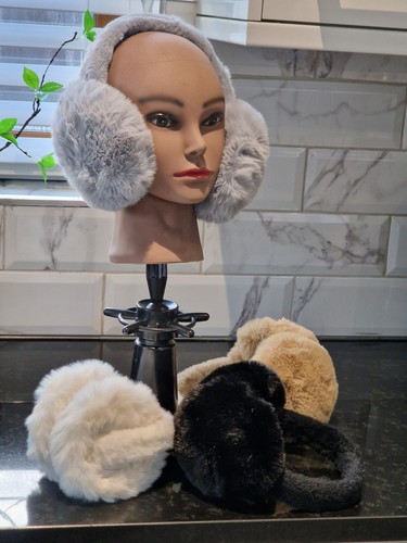 Faux fur ear muffs - faux,