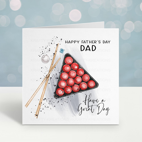 Snooker themed father day - snooker, father's