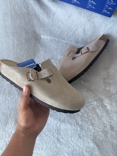 Birkenstock boston suede clog - suede,