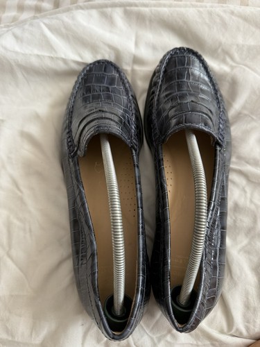 Blue croc penny loafers - penny,