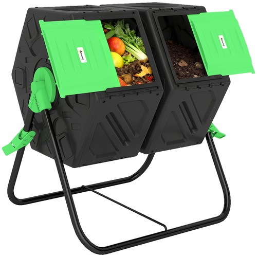 Outsunny 130l compost bin dual - 130l,
