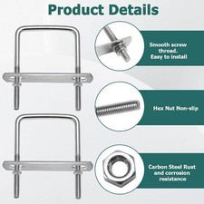 Square U-Bolts 304 Stainless