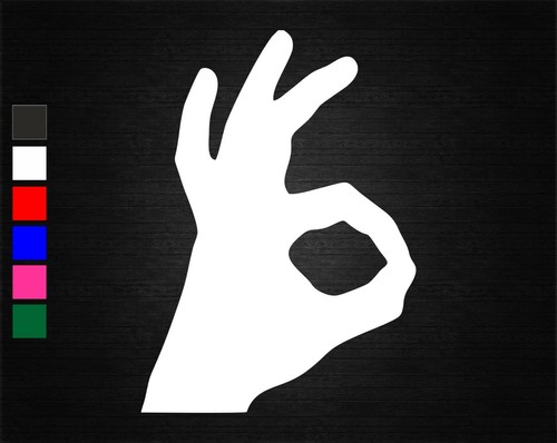 Hand sign vinyl decal - hand,