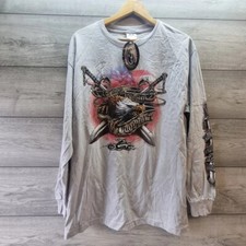 Orange County Choppers T-Shirt Mens Eagle Honour T-Shirt Large Long Sleeve OCC