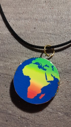 Rasta world globe necklace - globe,