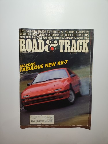 Road track magazine november - road, &