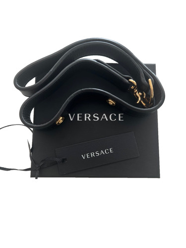 Bnwt black leather versace - bnwt, dog