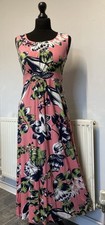 MAINE DEBENHAMS FLORAL JERSEY LADIES PLEATED MIDI MAXI SHIFT WIGGLE TEA DRESS 10
