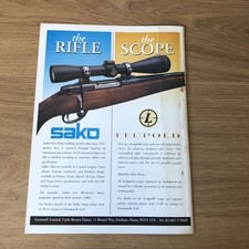 GUNS115 MAGAZINE ADVERT 12X9 SAKO RIFLES & LEUPOLD SCOPES