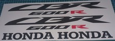 2 X GLOSS BLACK   CBR600R  VINYL DECALS  200MM X 25MM AFTERMARKET