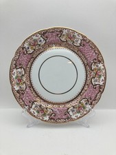 Vintage Salisbury Fine Bone China England Pink Salad Plate Flower Pattern 8 1/4"