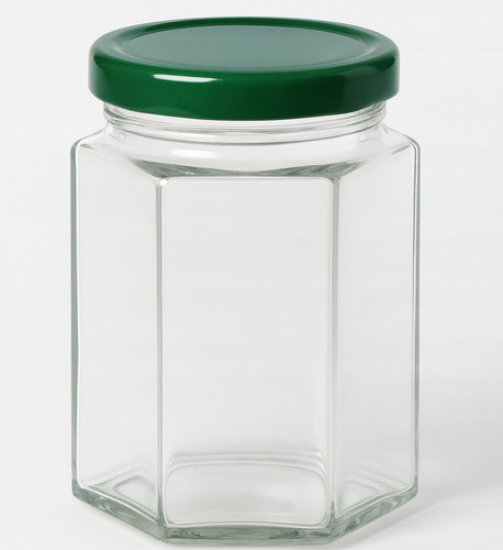 280ml hexagonal glass jar with - jar,