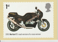 MOTORCYCLES - NORTON F.1  ROAD VERSION (ROYAL MAIL) COLOUR  POSTCARD +